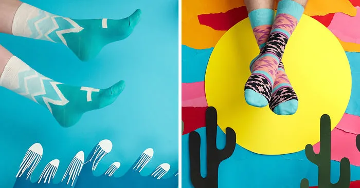 We Missed Summer So We Created Colorful Socks For Grey Winter Days