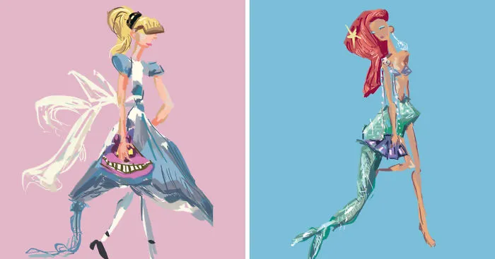 I Created A Series Of Disney-Inspired Fashion Illustrations