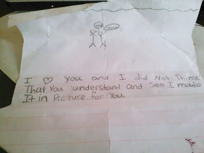 My Girlfriend's 8 Year Old Sister Got A Love Note From A Boy In Her Class