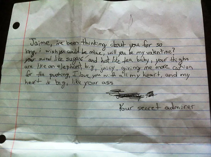 My Girlfriend Is A Middle School Teacher And Intercepted This Love Letter In Her Class