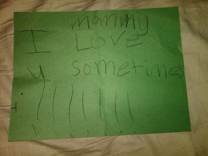 Mandie Found This Love Note From Her Six-Year-Old Daughter Tucked Under Her Pillow One Night