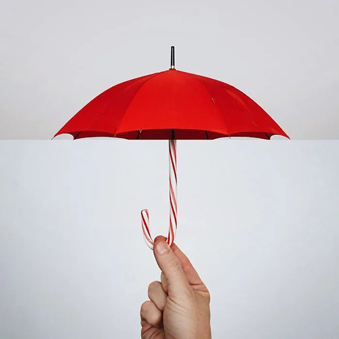 Umbrella + Candy Cane