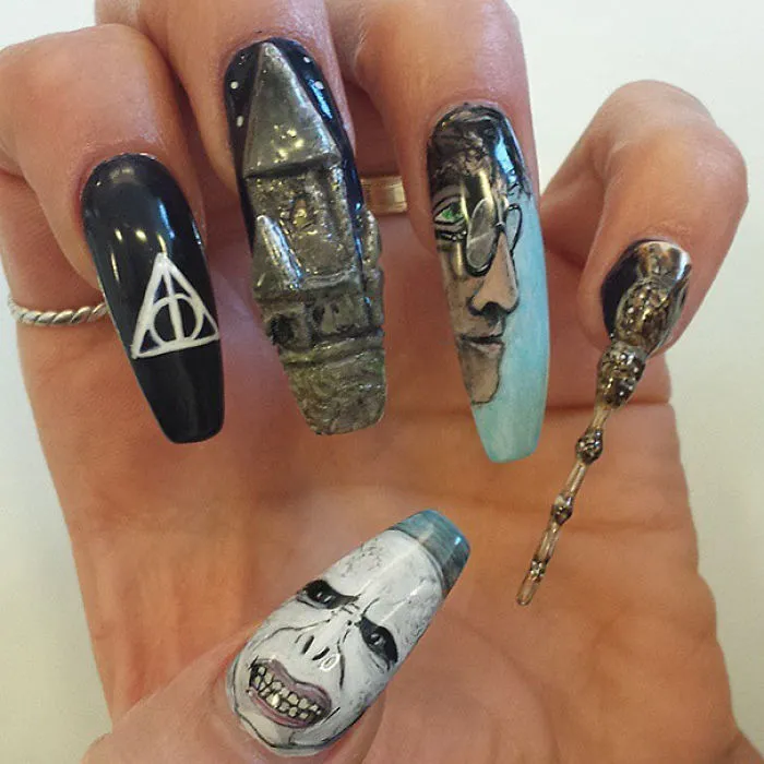 58 Harry Potter Nail Art Ideas That Are Pure Magic