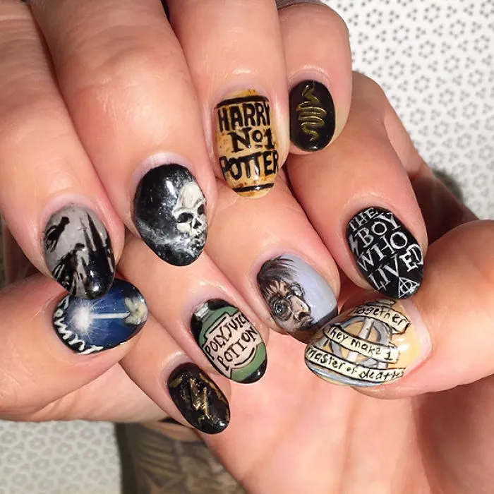 58 Harry Potter Nail Art Ideas That Are Pure Magic
