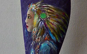 Instead Of Canvas, I Use Women's Tights For Painting