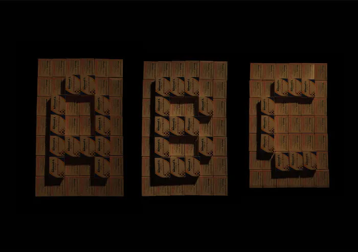 I Used Used Boxes For This Typography !!