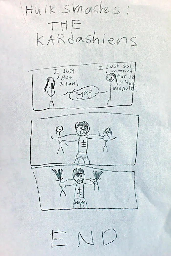 "Hulk Smashes The Kardashians" By My 10-Year-Old Son
