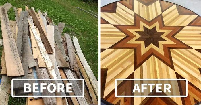 I Made Quilt Inspired Tables Out Of Salvaged Wood I Found All Over NYC