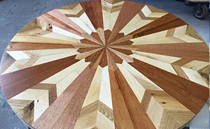 I Made Quilt Inspired Tables Out Of Salvaged Wood I Found All Over NYC
