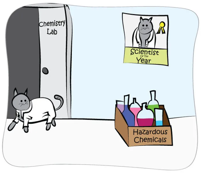 Science Cat - Hazardous Chemicals