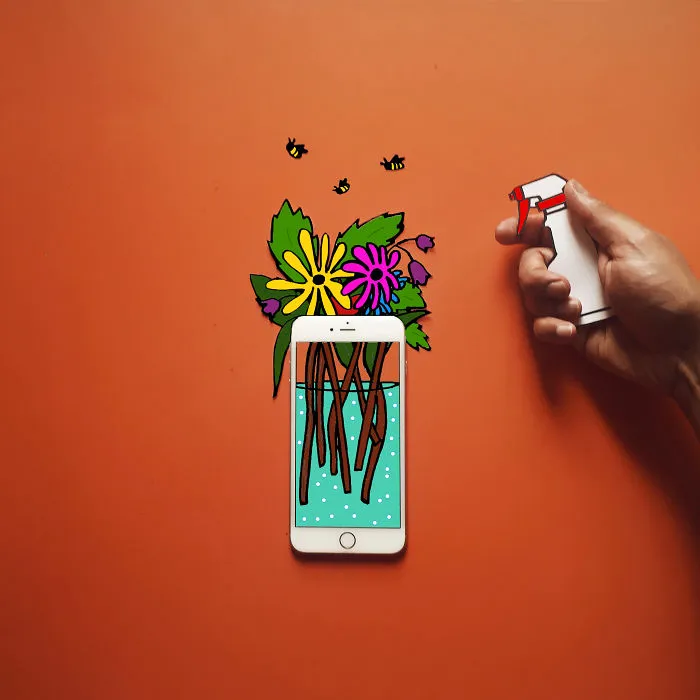 I Create Fun Scenes Using My Iphone And Some Paper