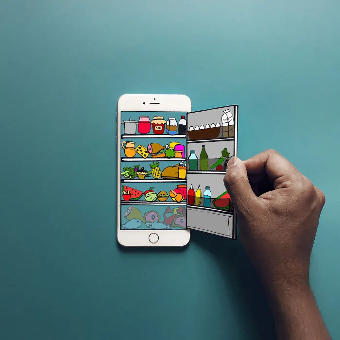 I Create Fun Scenes Using My Iphone And Some Paper