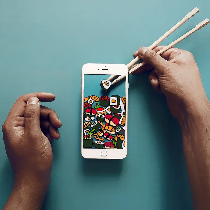 I Create Fun Scenes Using My Iphone And Some Paper