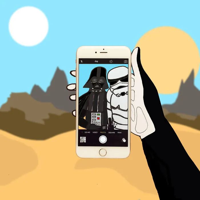 I Create Fun Scenes Using My Iphone And Some Paper