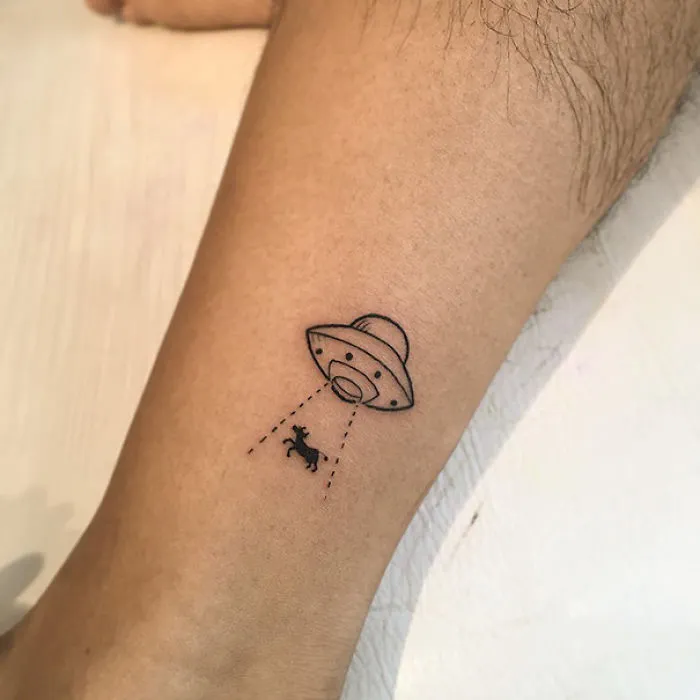 Alien Abduction Tattoo