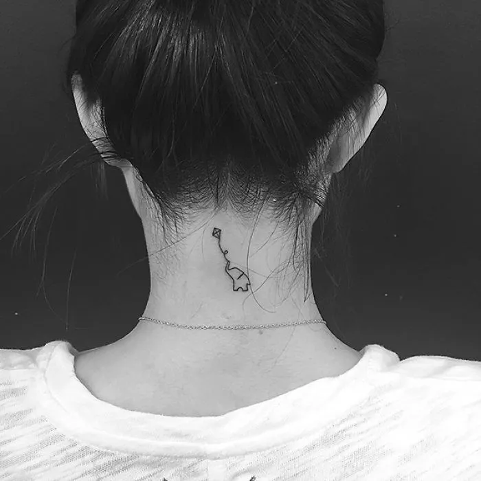 Elephant Neck Tattoo