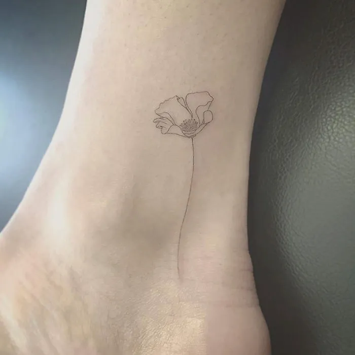 Delicate Flower Tattoo