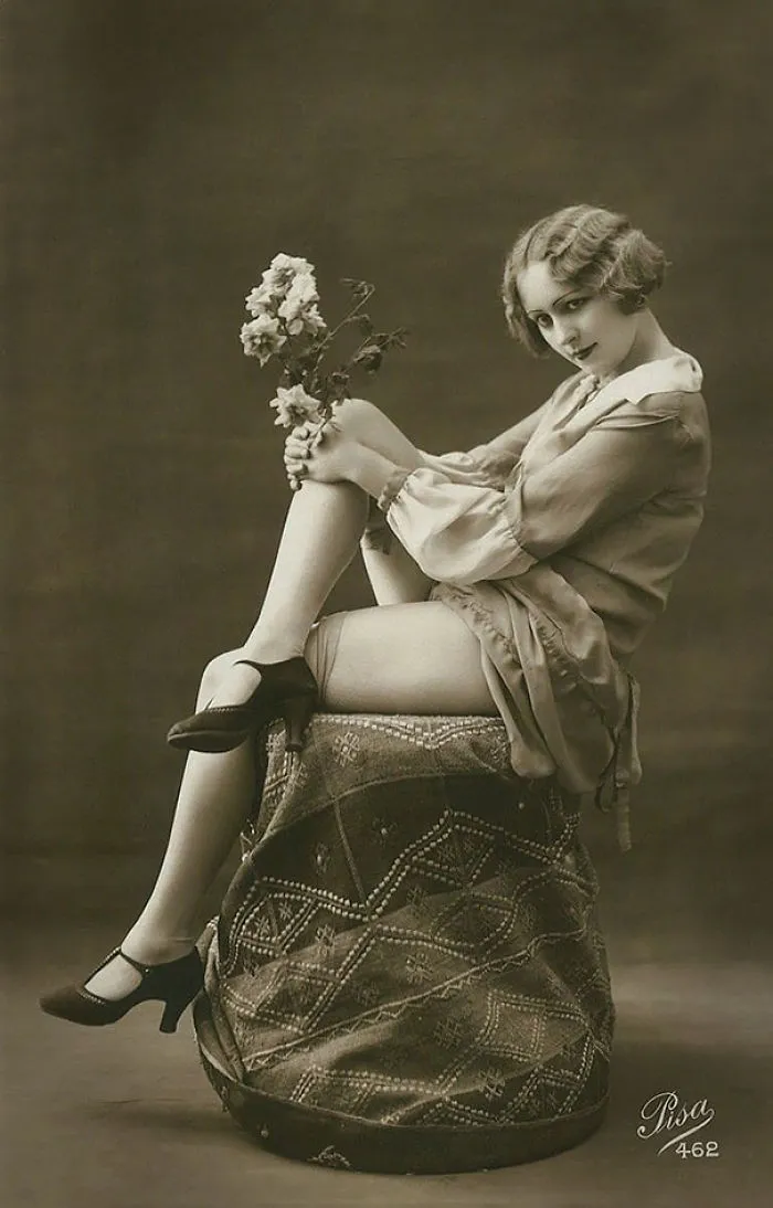 Unknown Lady With Flowers