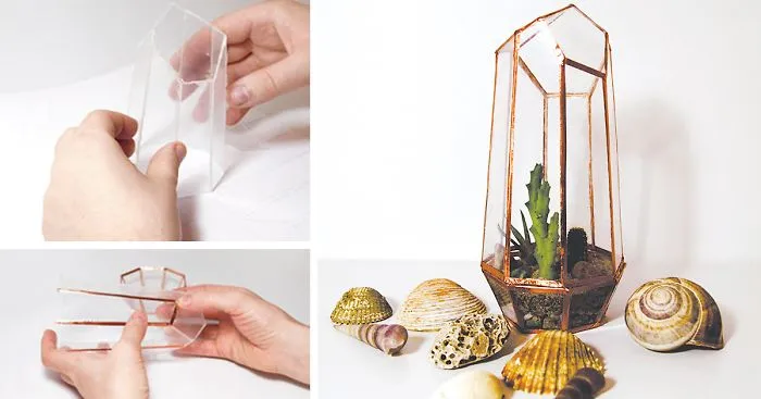We Made An Awesome Geometric Crystal Terrarium Out Of Reused CD Cases