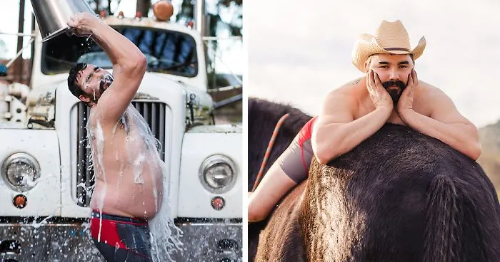 Canadian Guy Defies Gender Stereotypes With Sensual Countryside 'Dudeoir' Photoshoot
