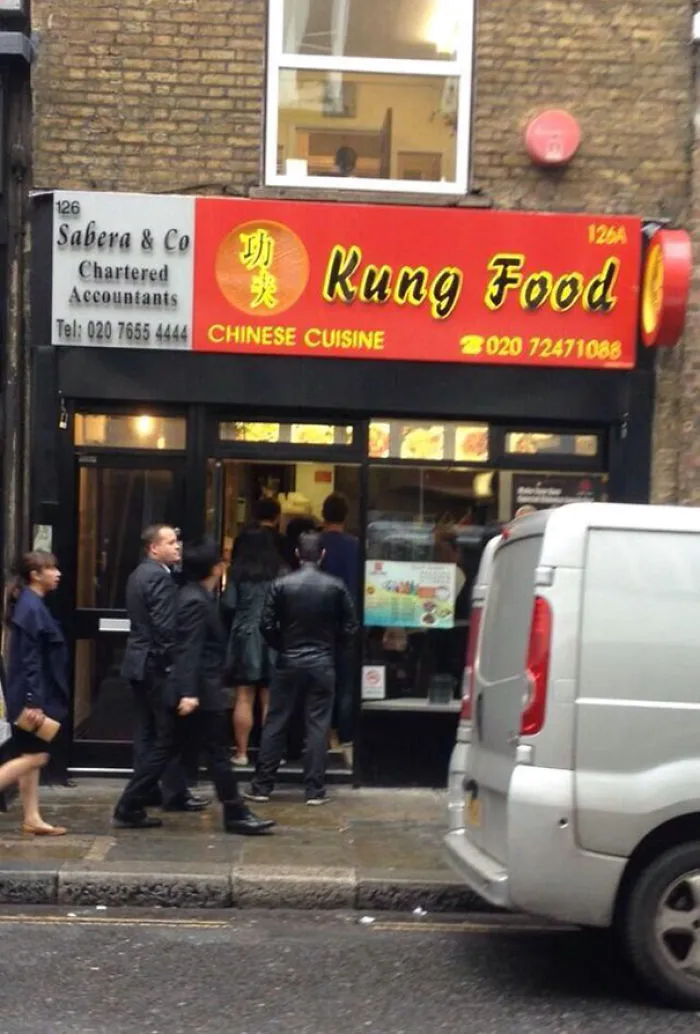 Chinese cuisine restaurant sign ‘Kung Food’