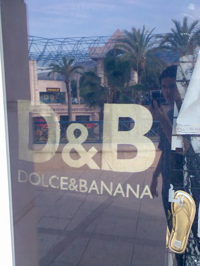 Shop sign ‘D&G DOLCE AND BANANA’