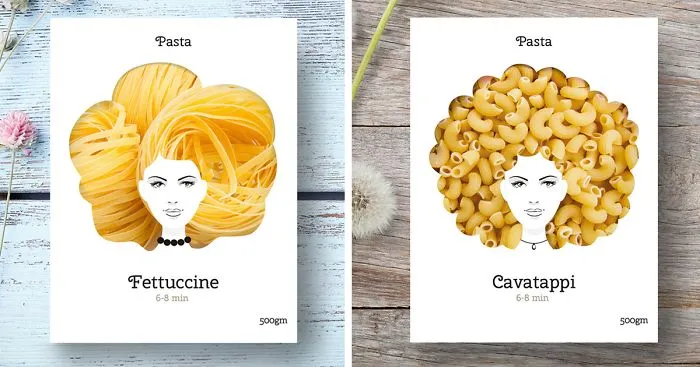 Creative Packaging Design Turns Pasta Into Hair