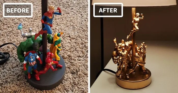 How To Make An Epic DIY Lamp From Cheap Action Figures