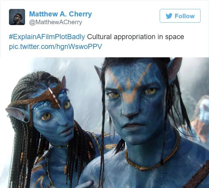Tweet explaining Avatar, Neytiri and Jake talking 