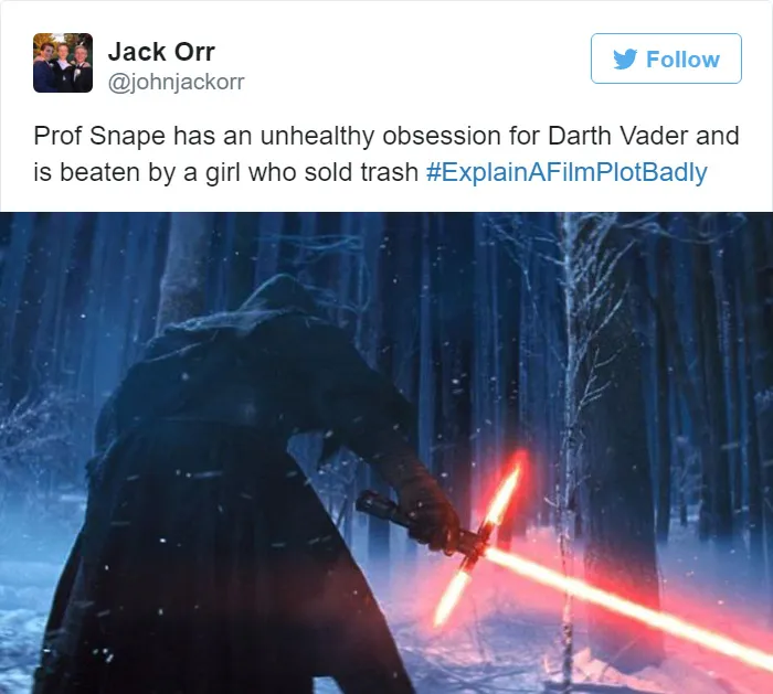 Tweet explaying Star Wars: Episode VII