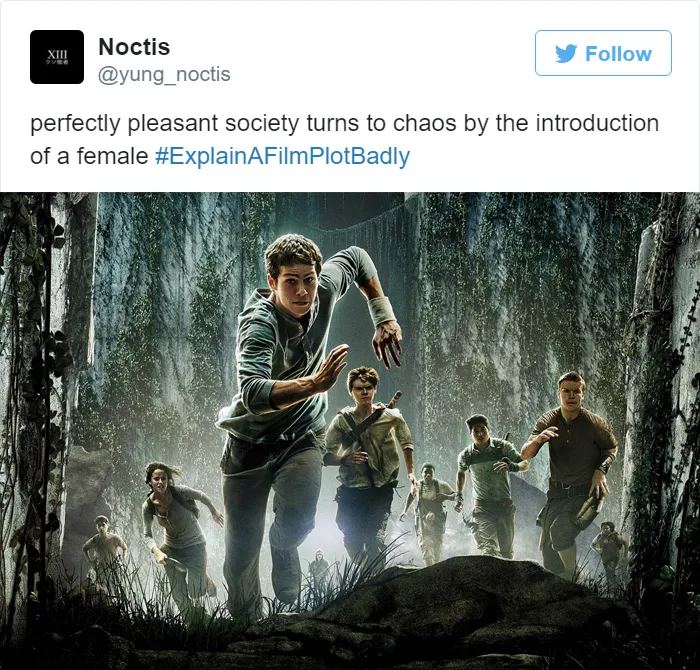 Tweet explaining  The Maze Runner: The Death Cure