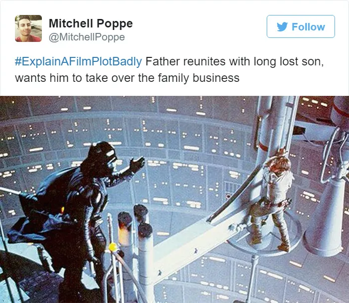 Tweet explaining  Star Wars: Episode VI