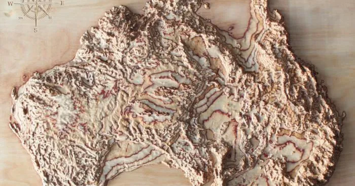 I'm Carving Maps In Wood Using Real Satellite Data