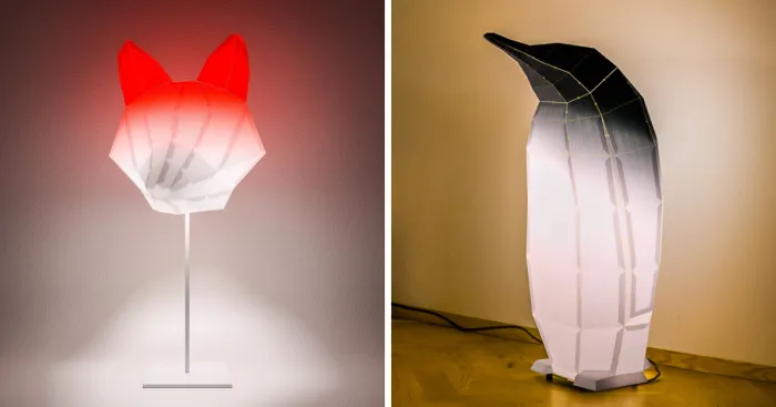 We Create Geometric Animal Lamps That You Can Assemble Yourself