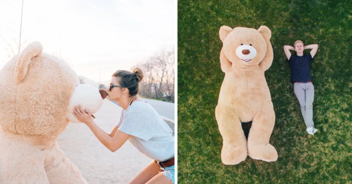 We Took Our Huge Toy Bear On Fun Adventures