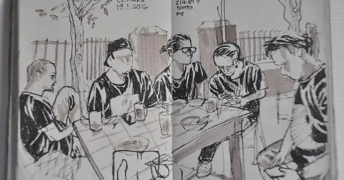 I Draw The Happiness Of Having Friends Instead Of Taking Photos To Help Me Battle My Depression