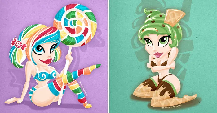 I Re-Imagine Some Of My Favorite Desserts As Pinup Girls