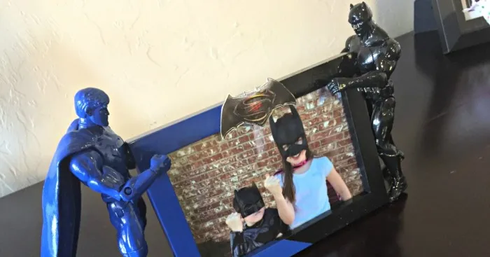 I Made This Batman V. Superman Upcycled Picture Frame For My Kids