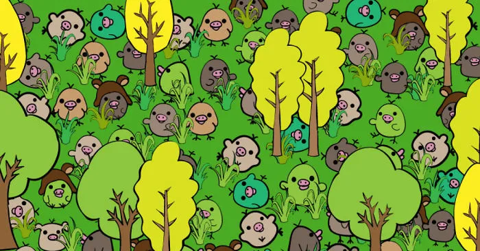 Can You Find The Little Pig Hidden In This Forest?