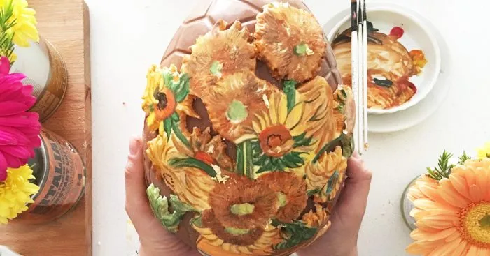 I Painted Van Gogh's Sunflowers For My Easter Chocolate Egg