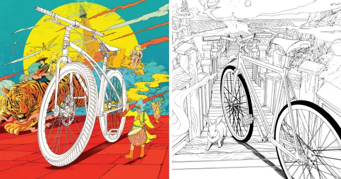 Colour The Journey Of A Bicycle Exploring A World Without It's Rider