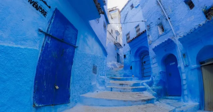 We Found  Peace Within This Blue Painted Town