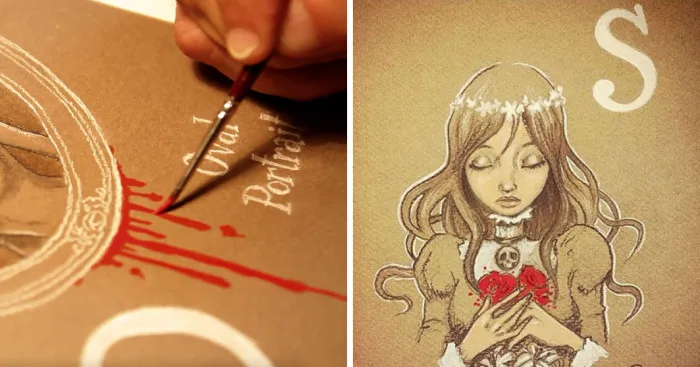 Artist Draws An Alphabet Inspired By Edgar Allan Poe