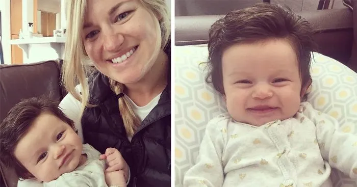 This Baby Was Born With A Full Head Of Hair, Here's How The Internet Reacted