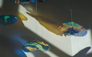 Helix Nebula Sculpture Transforms Library Lobby Into An Observatory.