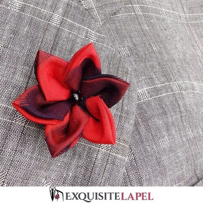 I Make Japanese Style Fabric Flower Lapel Pins For Stylish Dressers