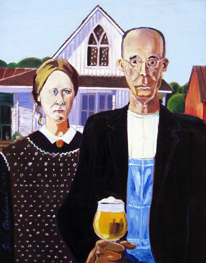 American Goblet. Inspired By Grant Wood