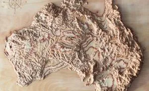I'm Carving Maps In Wood Using Real Satellite Data