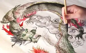 I Made A Chinese Dragon Painting Inspired By Game Of Thrones