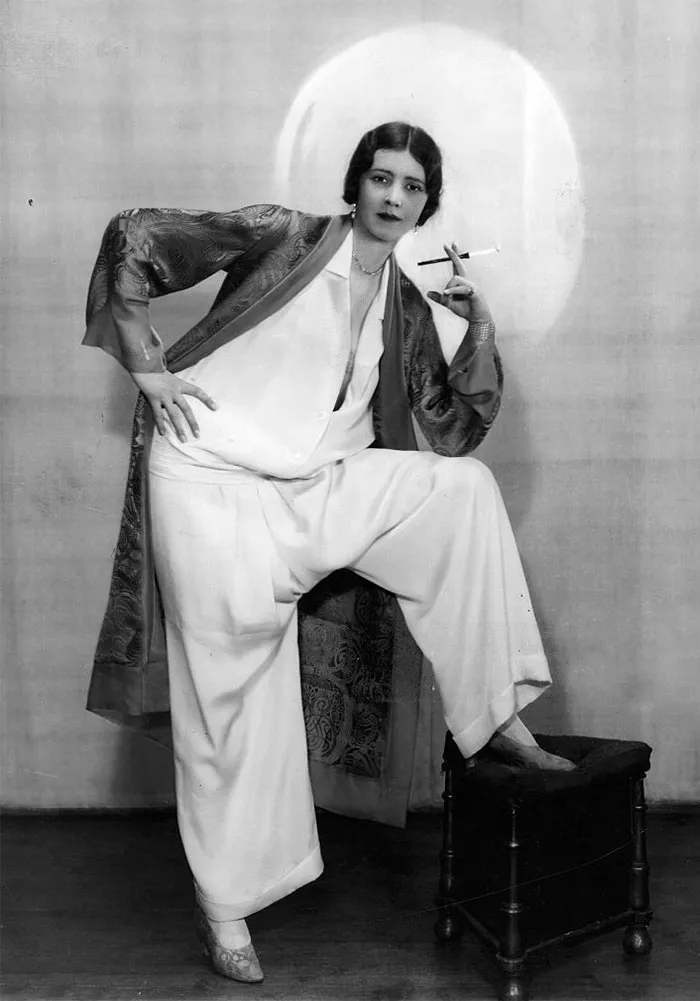 Woman Wearing Culottes And Smoking, 1928